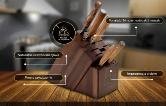 Shiori 撓 Akashia Burokku knivställ 16 hål