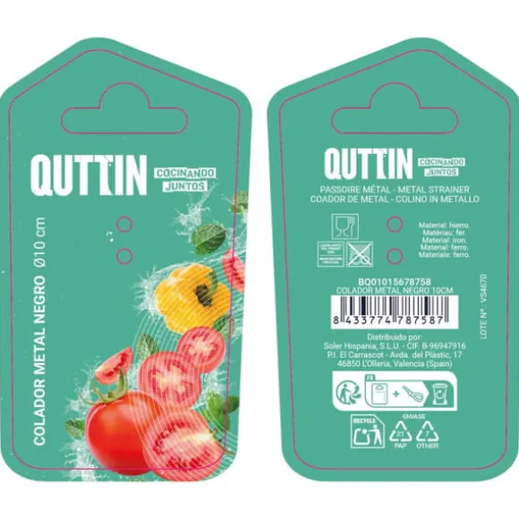 Sil Quttin Svart Metall Ø 10 cm (24 antal)