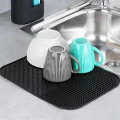 Silikon diskmatta, svart, 34x26,5 cm