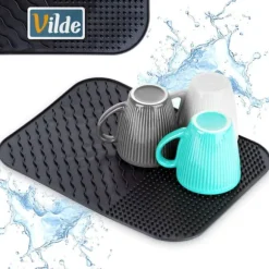 Silikon diskmatta, svart, 34x26,5 cm