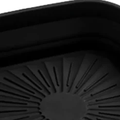 Silikon fritös liners Set - 8 tum fyrkantig, förtjockad & vikbar, luktfri - svart