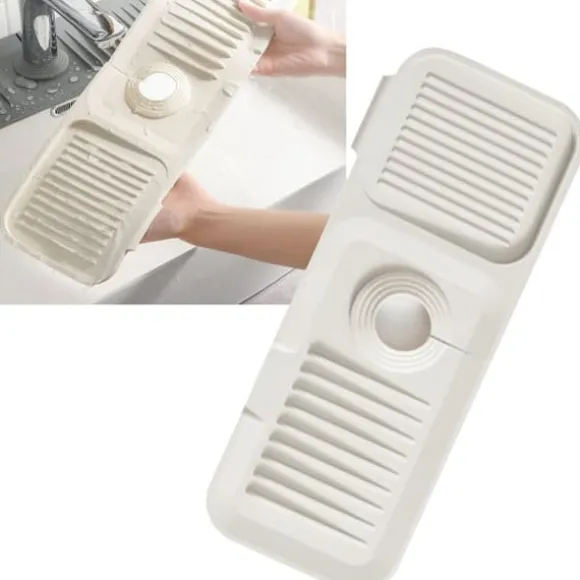 Silikon hopfällbar diskbänksblandare Vattenuppfångarmatta för kök och badrum