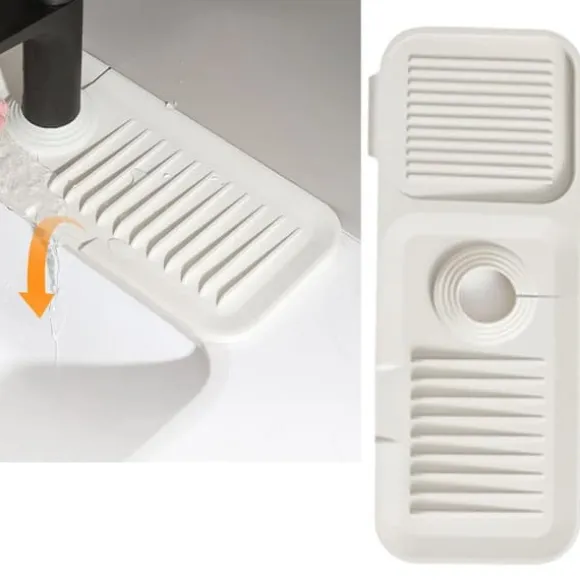 Silikon hopfällbar diskbänksblandare Vattenuppfångarmatta för kök och badrum