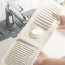 Silikon hopfällbar diskbänksblandare Vattenuppfångarmatta för kök och badrum