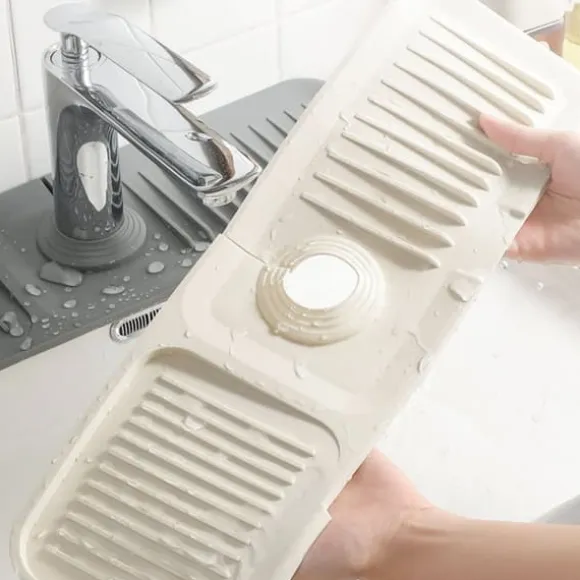 Silikon hopfällbar diskbänksblandare Vattenuppfångarmatta för kök och badrum