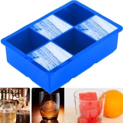 Silikon Isbitsmaskin 6 Hål Choklad Godisform Kök Matlagningsverktyg Mörkblå