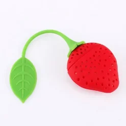 Silikon Kreativ Jordgubbsformad Tebladsil Örtkrydda Infuserfilter