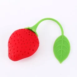 Silikon Kreativ Jordgubbsformad Tebladsil Örtkrydda Infuserfilter