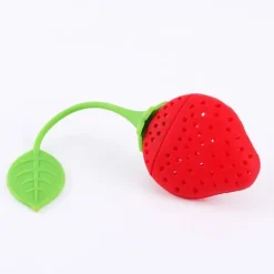 Silikon Kreativ Jordgubbsformad Tebladsil Örtkrydda Infuserfilter