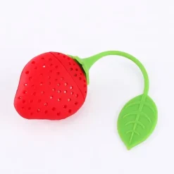 Silikon Kreativ Jordgubbsformad Tebladsil Örtkrydda Infuserfilter