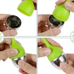 Silikon lösa teblad, Tesil med droppbricka ingår - Bästa tesilen med modern bladdesign (2 st)