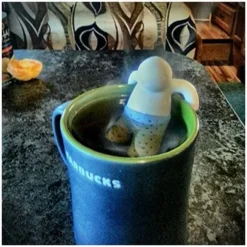 Silikon Ört Infuser Grå Filter Te Sil