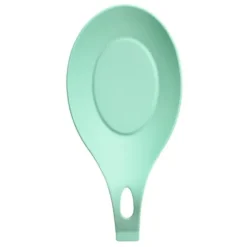 Silikon Skedstöd Hög Temperaturbeständig Värmebeständig Skedhållare för Hemkök Grön