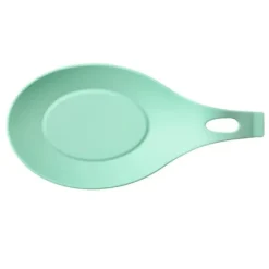 Silikon Skedstöd Hög Temperaturbeständig Värmebeständig Skedhållare för Hemkök Grön