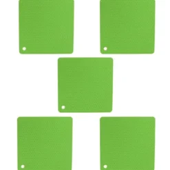 Silikon värmebeständig anti-halk underläggsmatta för köksbänk - 5 st Green Honeycomb Hot Pads