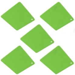 Silikon värmebeständig anti-halk underläggsmatta för köksbänk - 5 st Green Honeycomb Hot Pads