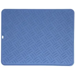 Silikon Värmeisoleringsdyna Skrivbord Anti-Skolning Vattentät Silikondyna för Hemkök (Marinblå, 45x35cm)