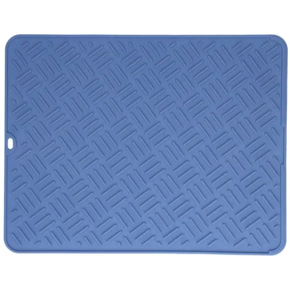 Silikon Värmeisoleringsdyna Skrivbord Anti-Skolning Vattentät Silikondyna för Hemkök (Marinblå, 45x35cm)