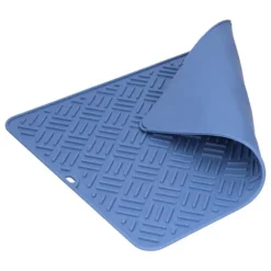 Silikon Värmeisoleringsdyna Skrivbord Anti-Skolning Vattentät Silikondyna för Hemkök (Marinblå, 45x35cm)