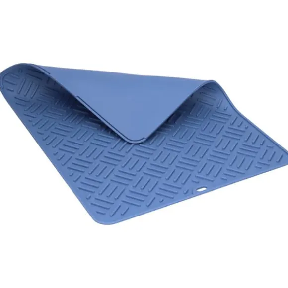 Silikon Värmeisoleringsdyna Skrivbord Anti-Skolning Vattentät Silikondyna för Hemkök (Marinblå, 45x35cm)