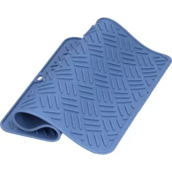 Silikon Värmeisoleringsdyna Skrivbord Anti-Skolning Vattentät Silikondyna för Hemkök (Marinblå, 45x35cm)