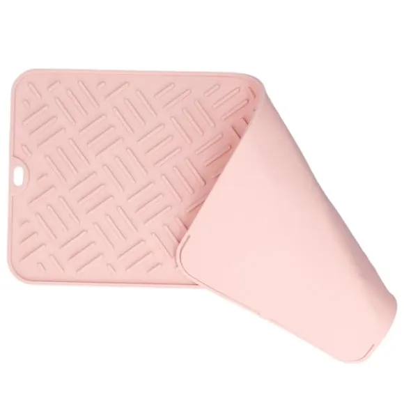 Silikon Värmeisoleringsdyna Skrivbord Anti-Skolning Vattentät Silikondyna för Hemkök (Rosa, 45x20cm)