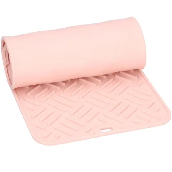 Silikon Värmeisoleringsdyna Skrivbord Anti-Skolning Vattentät Silikondyna för Hemkök (Rosa, 45x20cm)