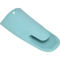 Silikon Värmeisoleringshandskar Förtjockade Anti-Slip Ugnsvantar Handskar för mikrovågsgrillNordic Green