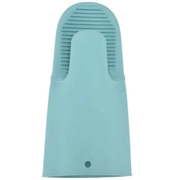 Silikon Värmeisoleringshandskar Förtjockade Anti-Slip Ugnsvantar Handskar för mikrovågsgrillNordic Green