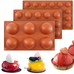 Silikonform 24 Kulor Halvklot Bakform – Is/Choklad/Geléform