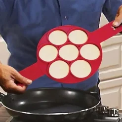 Silikonform - STOEX® - Rund - 40x23.5x1.5cm - Livsmedelsklassad silikon - Röd kök