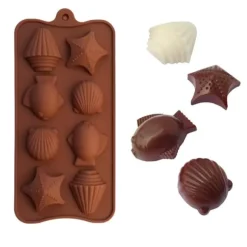 Silikonform för choklad- och konfektdekorationer SNÄCK