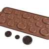 Silikonform för praliner, choklad, glass, knappar