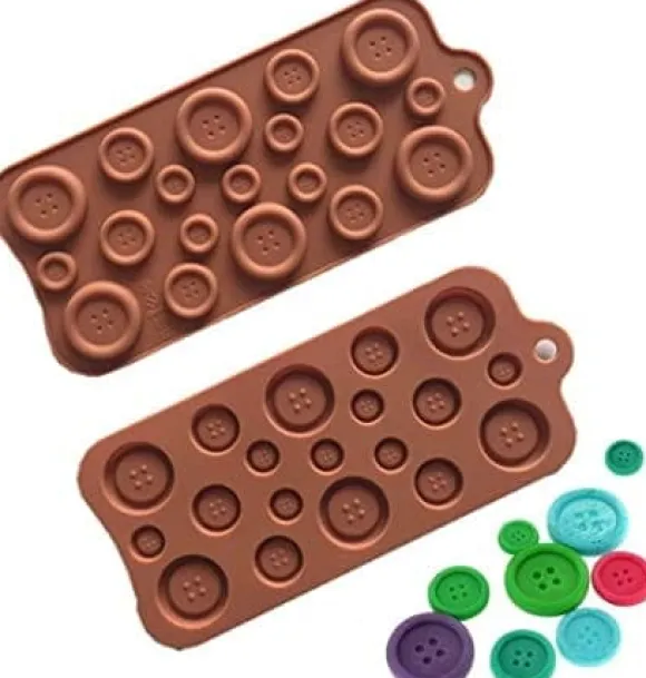 Silikonform för praliner, choklad, glass, knappar