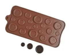 Silikonform för praliner, choklad, glass, knappar