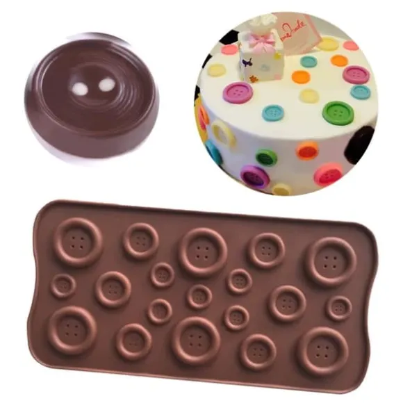 Silikonform för praliner, choklad, glass, knappar