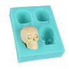 Silikonform för sockerpasta SKULL 3D