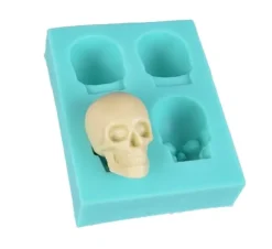 Silikonform för sockerpasta SKULL 3D