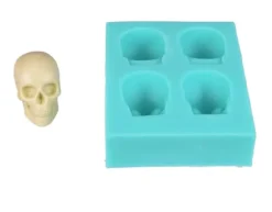 Silikonform för sockerpasta SKULL 3D