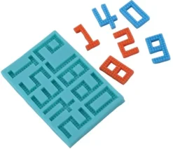 Silikonform för sockerpasta 3D-SIFFERBLOCKAR