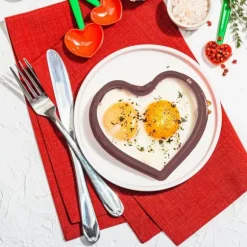 Silikonform för stekning av stekt ägg Hjärtformad stekt äggform
