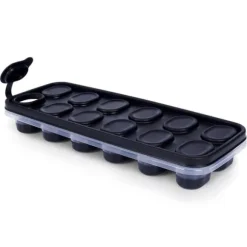 Silikoniskubform för infrysning av isbitar med lock