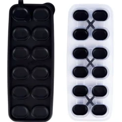 Silikoniskubform för infrysning av isbitar med lock