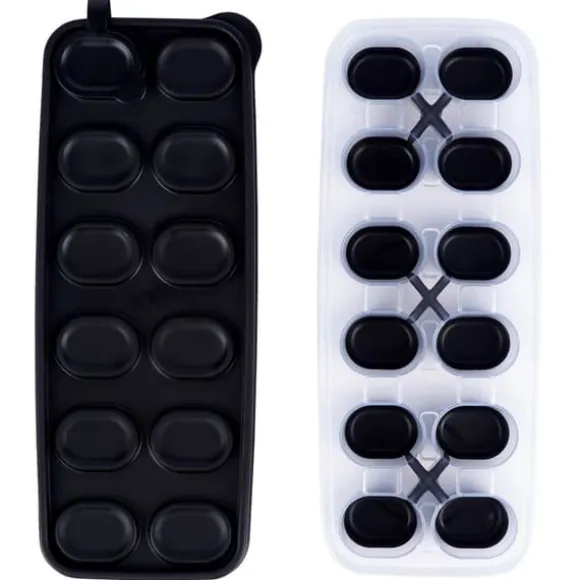 Silikoniskubform för infrysning av isbitar med lock