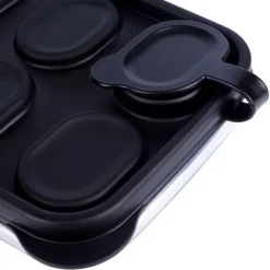 Silikoniskubform för infrysning av isbitar med lock