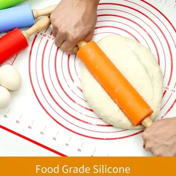 Silikonkavel för deg, non-stick, ORANGE, 38 cm