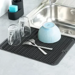 Silikonmatta för disk, svart, 40x30 cm