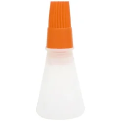 Silikonoljeborste med oljeflaska Högtemperaturbeständig borste Oljekontrollborste för kök Orange
