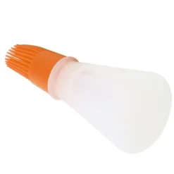 Silikonoljeborste med oljeflaska Högtemperaturbeständig borste Oljekontrollborste för kök Orange