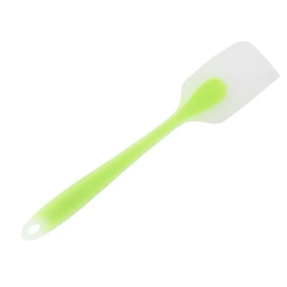 Silikonspatel Genomskinlig Integrerad Hellindad Bärbar Värmebeständig Kök DIY Bakning Matlagningsverktyg Grön